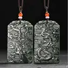 Jade Hetian de Xinjiang Torre Zafiro Verde Material Fino Cuatro Brazos Guanyin Colgante de Paisaje Marca de Jade para Hombres y Mujeres Colgante de Jade