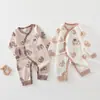 Roupas Confortáveis de Borboleta para Bebê Macacões de Bebê Classe A Macacão para Recém-Nascido Roupas de Bebê para Outono Body de Bebê 100% Algodão