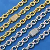 Colar Masculino Rosa com Zircônia Rosa Cruzado Europeu e Americano Hip-Hop Personalizado Corrente de Infinito em Forma de 8 Versátil Pulseira Masculina de Alta Qualidade