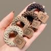 Banda de goma elástica de alta calidad, hecha a mano, con cuerda torcida, anillo para el cabello para niñas, chaqueta de cuero japonesa y coreana, tocado con cola alta