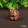 Madera de Durazno Lindo Búho Curativo Accesorios para Talla en Madera DIY Bolsa de la Suerte Bolsa Tejida Colgante para Llavero Cadena de Cuentas Accesorios para Juegos Culturales