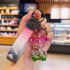 Llavero acrílico con forma de oso violento colorido y galvanizado, venta al por mayor, bonito colgante de joyería, colgante para bolso escolar, accesorios para llavero