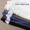Camiseta interior de peso pesado de 500G para hombre, estilo americano, cuello pequeño, corte holgado, algodón puro, peso alto, camiseta de manga larga engrosada para hombre de otoño e invierno