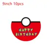 Pikachu Pocket Elf Ball - Vajilla para fiesta de cumpleaños, bandeja de papel, toalla de papel, mantel, decoración, suministros para arreglos, globo