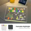 Pizarra Luminosa Anti-Pintura Borrable, Tablero Luminoso para Escribir a Mano, Tablero de Mensajes Acrílico, Tablero Fluorescente para Puestos de Venta al por Mayor