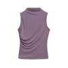 Chaleco pequeño de cuello alto sin mangas estilo europeo y americano para mujer, verano, ajuste ceñido, elástico, interior, top sexy para uso exterior al por mayor