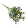 Gipsofila artificial de 5 ramos flores roxas pequenas de plástico decoração de casa decoração de casamento acessórios para arranjo floral DIY flores artificiais