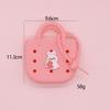Bolso de Silicona Transfronterizo con Agujeros DIY Se Puede Decorar para Niños Familia Almacenamiento Billetera Bolso Cruzado de Hombro Listo para la Venta
