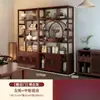 Estantería Divisoria de Madera Maciza Estilo Chino de Pie para Sala de Té, Exhibición de Juegos de Té, Estante de Almacenamiento, Armario de Oficina, Vitrina