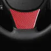 Adecuado para BMW Serie 5 interior modificado 528 525li F10 fibra de carbono rojo pegatina decorativa para volante
