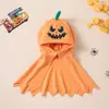 Capa con Capucha de Calabaza Linda para Halloween Chal para Bebé Disfraz de Bebé Niños y Niñas Capa Pequeña de Dibujos Animados Ropa para Salir