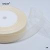 Gasa de nieve transparente de 4 cm y 45 m con gancho para sombrero, accesorios para el cabello, lazo de bricolaje, regalo de boda, cinturón, 50 yardas/rollo