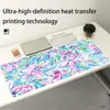 Exclusividad transfronteriza: Alfombrilla de ratón texturizada con patrón de líneas, alfombrilla de escritorio para juegos extragrande, diseño floral, personalizable