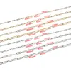 Corrente Fina Achatada de Aço Inoxidável Corrente de Extensão Corrente em Formato O com Fecho de Argola Corrente Final Para Colar Pulseira Joias Acessórios Corrente DIY