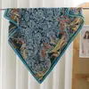 Novo lenço quadrado vintage paisley 90cm mais vendido, lenço de seda artificial, lenço fino color-blocking para a cabeça, lenço versátil, xale decorativo