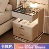 Mesita de noche inteligente para uso en dormitorio, multifuncional, flotante, de lujo ligero, diseño simple, con cerradura de contraseña por huella dactilar