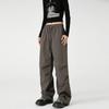 Pantalones deportivos holgados para exteriores para hombre y mujer, primavera y otoño de 2024, nuevo diseño plisado, estilo americano, estilo retro de calle.