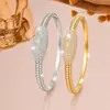 Pulsera con Cierre Espiral de Diamantes Completos en Forma de Oliva Diseño Incrustado de Diamantes Nicho Lujo Ligero Sensación de Alta Gama Versátil para el Día a Día Pulsera para Mujer