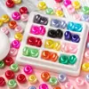Perlas de Plástico Acrílico Imitación de Aproximadamente 14 mm, Cuentas de Colores con Agujero Grande, Cuentas Tipo Barril, Cuentas Sueltas para Joyería Artesanal Hecha a Mano con Cuentas