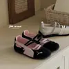 2026 Novos Sapatilhas de Ballet para Meninas Primavera/Verão Sapatos Planos de Calçar Sapatilhas Mary Jane Vazadas Rasas Casuais para Crianças