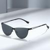 Nuevas gafas de sol huecas de cuero de acero gafas de sol ojo de gato moda de alta gama para mujeres europeas y americanas gafas de sol con protección UV