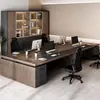 Combinación Doble Escritorio y Silla Boss 4 Simple Moderno Escritorio de Gerente Oficina Escritorio para Computadora Oficial Financiero Producto Nuevo