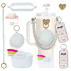 Botella de Agua Térmica Stanley Tapón Antipolvo Taza con Popote Tapa de Taza Correa de Mano Cordón para Botella de Agua Múltiples Estilos Versátiles Set