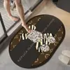 Tapete de piso de diatomita de luxo para entrada de banheiro, absorvente de água, secagem rápida, tapete antiderrapante para lavatório e vaso sanitário