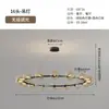 Lustre para Sala de Estar Minimalista Italiano Arte Criativa Anel Lâmpada Atmosférica Preta Vidro de Alto Padrão Feijão Mágico Lâmpada de Hall