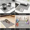 Alfombrilla de Silicona para Cafetera Dos en Uno Transfronteriza, Alfombrilla Creativa para Barra de Café, Antideslizante, Impermeable, Alfombrilla para Secar Encimeras de Cocina