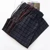 Pantalones Casuales de Pierna Ancha a Cuadros Otoño 2026 con Cordón Elástico Cintura Alta Rectos Holgados Moda Artística