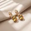 Brinco de gota pequeno requintado clássico europeu e americano Super Brilhante Cristal Austríaco Presilha de orelha temperamento presilha de orelha versátil presilha de orelha feminina