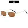 Moda Europea y Americana Nuevas Gafas de Sol Cuadradas de Marco Pequeño Retro Versátiles para Conducir Gafas Anti-UV Modernas para Hombres y Mujeres