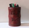 Pluma de Tallado en Bambú Conner Gran Capacidad Adornos Creativos Estilo Chino Retro Pincel para Estudiantes Caja de Almacenamiento para Papelería Grabado para Maestros