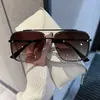 Gafas de Sol Azules Metálicas de Doble Puente, Protección Solar, Protección UV, Gafas de Sol para Conducir, Visores Solares para Fotografía Callejera de Viaje