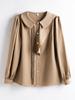 Camisa con Volantes 2024 Nueva para Mujer Lujo Ligero Gama Alta Manga Larga Diseño de Cuello Marino Top Primavera y Otoño Camisa Blanca