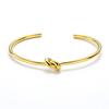 Pulsera Europea y Americana ins Estilo Cool a la Moda Distintiva Nudo Abierto Acero Inoxidable para Mujer Combinable Diseño Simple con Sentido
