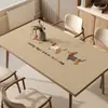 Tapete Protetor de Couro Impermeável à Prova de Óleo Sem Lavar para Mesa de Jantar Mesa de Chá Escrivaninha Tapete Resistente à Sujeira Resistente ao Desgaste Estilo Ins