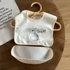 Bolsillo de Arroz Desmontable para Bebé, Babero Impermeable de PU para Comer, Bolsillo para Saliva para Niños y Niñas, Categoría A [Stock Listo al por Mayor]