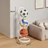 Estante Lateral para Colgar Gabinetes sin Taladro para Baloncesto y Fútbol, Estante de Pared para Exhibir Pelotas, Herramienta Mágica para Ahorrar Espacio
