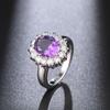 Anillo de circonita ovalada con microincrustaciones de personalidad exagerada para mujer de Ai Er Mosha, fabricante de joyas europeas y americanas.