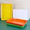 Melamina Tienda de Comida Estofada Artículos de Pato Plato de Verduras Estofadas Porcelana de Imitación Colorida Plato Rectangular para Comida Cocida Plato para Platos Fríos Vajilla Comercial Plato de Exhibición
