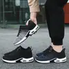 Tenis para Hombre, Zapatos de Malla Transpirable, Zapatos de Running Suaves con Suela de Amortiguación de Aire, Zapatos Versátiles para Hombre de Tejido Fly-Knit, Zapatos Casuales de Talla Grande, Elegantes