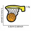 Novo adesivo de tecido bordado de basquete de desenho animado esportivo, etiqueta de tecido, acessório de vestuário, patch bordado para computador em estoque, atacado