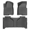 Adecuado para GMC Sierra 1500 DobleAlfombrillas de Suelo TPE para Todo Clima 3D para Cabina E 2019-2025
