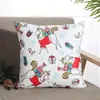 Funda de Almohada Navideña Transfronteriza con Impresión Digital, Funda de Cojín para Sofá con Atmósfera de Dibujos Animados, Cojín para Decoración del Hogar en la Sala de Estar