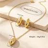 Set de joyería de gota de agua de nicho de lujo transfronterizo de Amazon, collar y pendientes, un conjunto de dos piezas, simple, elegante y único