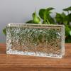 Ladrillo de cristal super blanco ladrillo de cristal pared divisoria sólido transparente mampara de baño color rojo neto cuadrado ladrillo de fusión en caliente