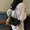 Bolsa Cruzada Simple para Viajes de Negocios de Comercio Exterior para Mujer 2025 Nueva Bolso de Hombro Casual de Cuero Encerado Bolso de Albóndiga de Gama Alta