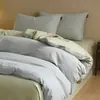 Conjunto de cama de quatro peças de alta qualidade, espesso, 100% algodão escovado, algodão puro, novo modelo outono e inverno 2026, capa de edredom, lençol, lençol com elástico, conjunto de cama
